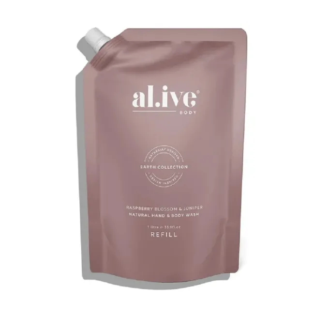 Al.ive 1L Wash Refill Raspberry Blossom and Juniper