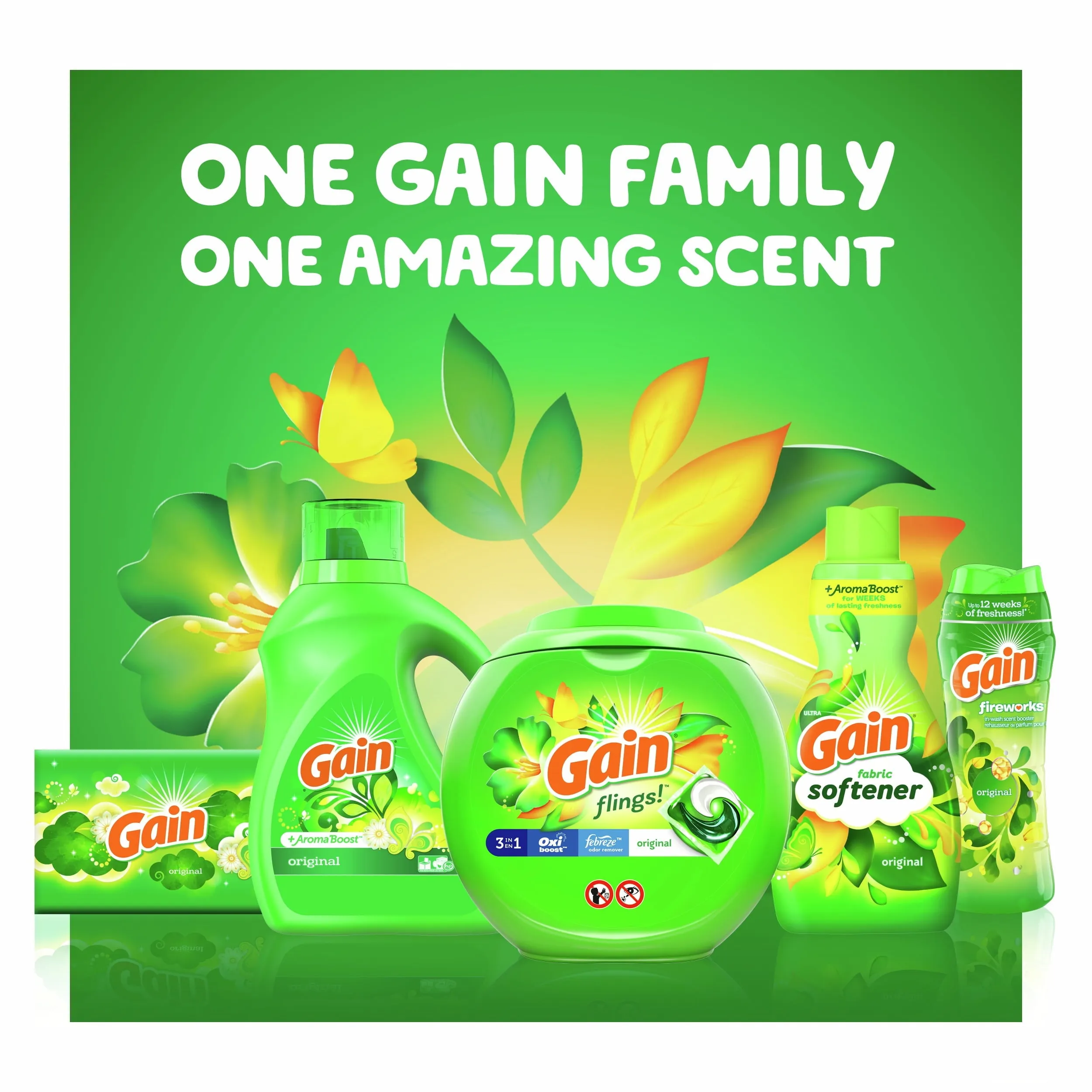 Gain   Aroma Boost Liquid Laundry Detergent, Original Scent, 107 Loads, 154 fl oz