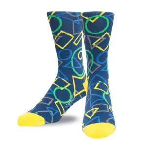Men's Fun Blue Crew Socks by Cole and Parker